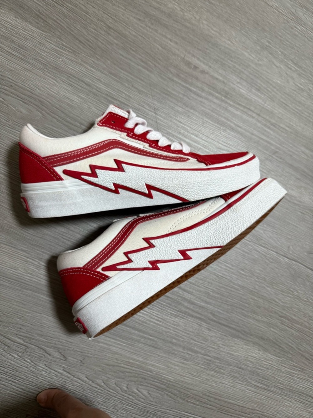 Vans Old School Bolt Red & White Skate Shoes